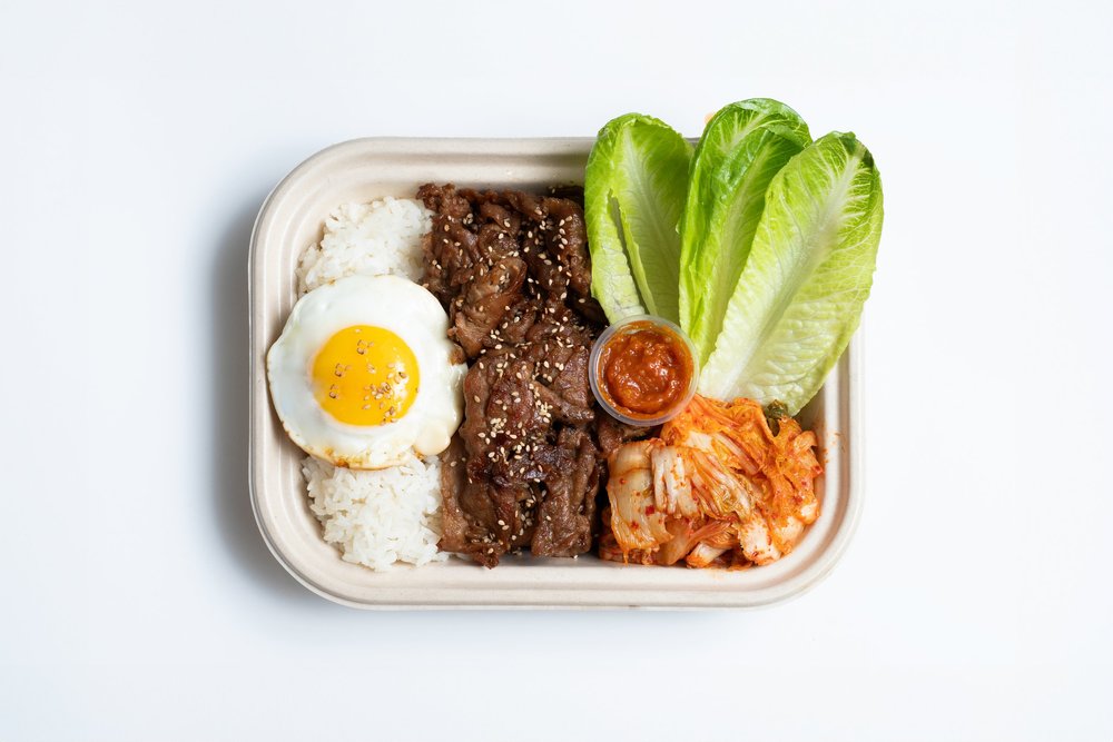 Soban BBQ Korean meal with rice and side dishes